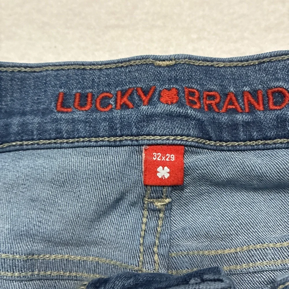 Lucky Brand 223 Straight Jeans Mens 32x29 Blue Medium Wash Stretch‎ Denim Pants